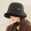 Japanese Autumn and Winter New Velvet Thickened Fisherman Hat Windproof and Warm Hat Women's Face Small Bucket Hat Casual Basin Hat