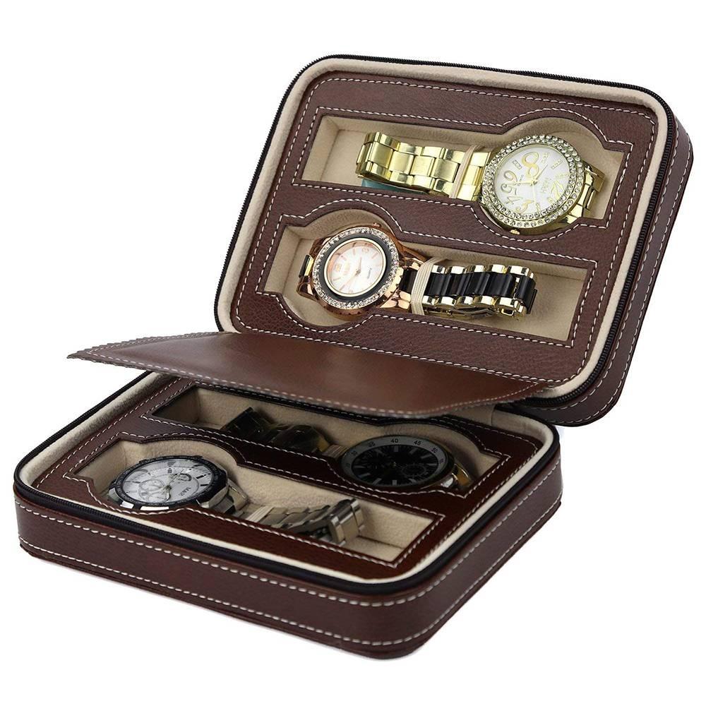 PU Leather Watch Box Watch Dislpay Box Watch Storage Box 2/4/8 Slots Watch Box Watch Box