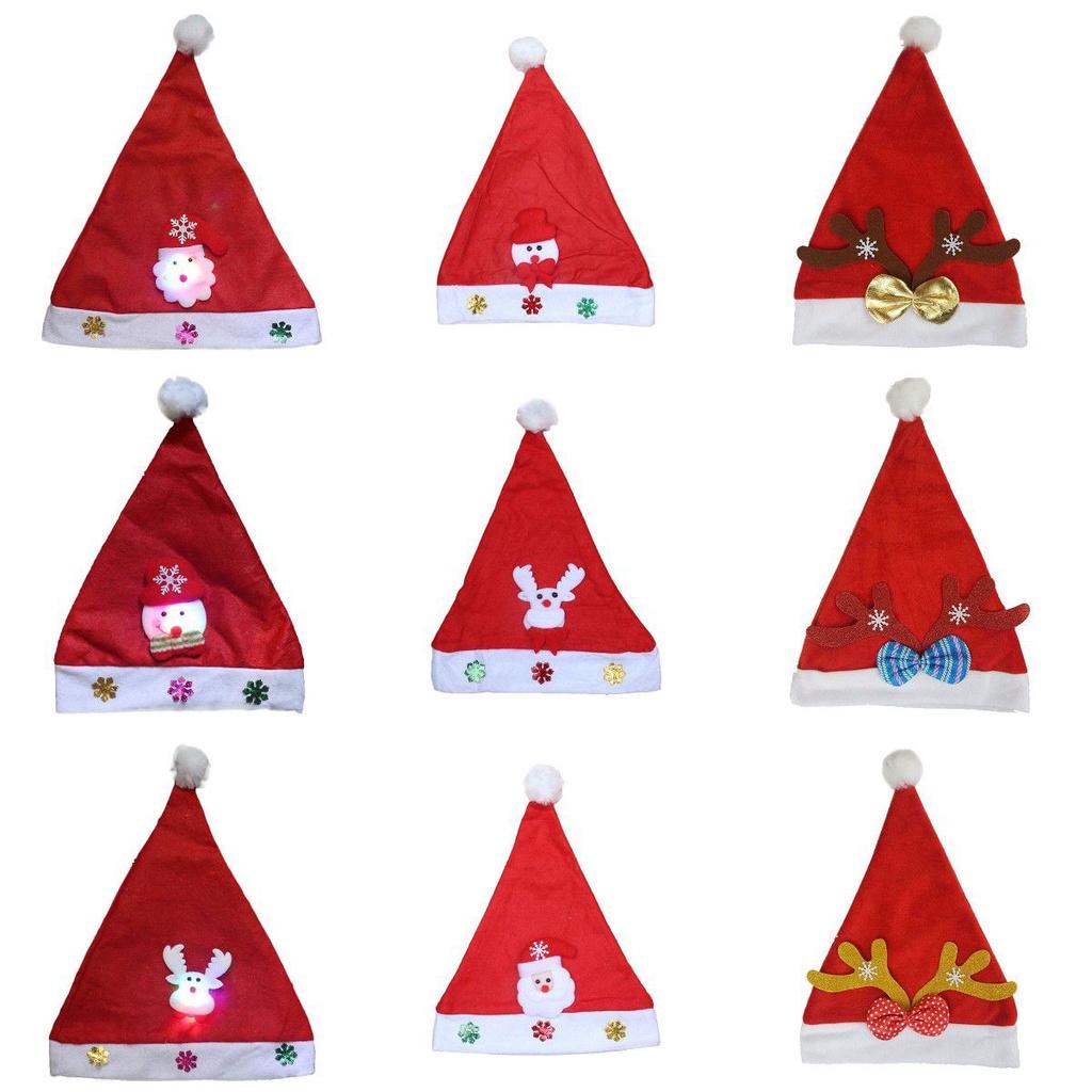 Charming Christmas Led Hat For Adults And Kids Featuring Cartoon Antlers And Velvet Finish