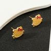 Anime Sanrio Hello Kitty Earrings Anime Cartoon Figure KT Cat Ear Stud Girl Jewelry Accessory Gifts