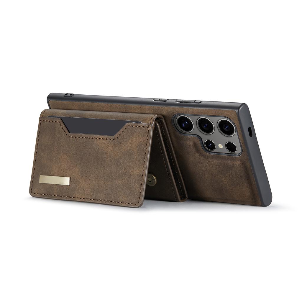 Phone Case Magnet Detachable Wallet Card Holder Stand Function Fit for Samsung Galaxy S24