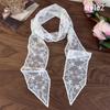 130cm Long Women Lace Floral Scarf Y2k Lace Ribbon Neck Scarves Embroidered Ladies Neck Headbands Sweet Skinny Neckerchief