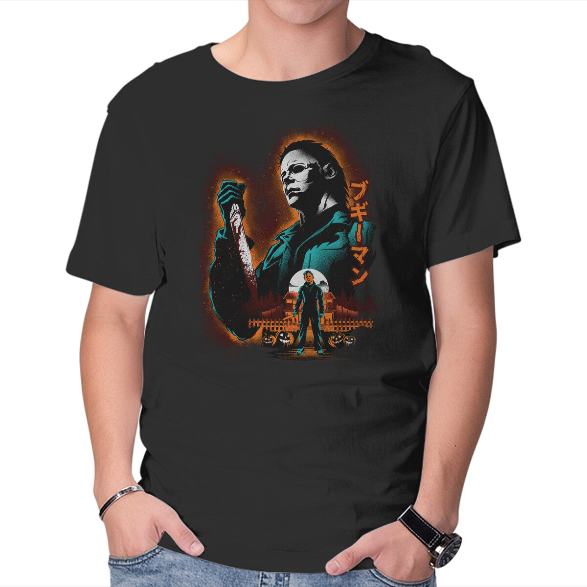 Unisex Crew Neck T-Shirt Attack Of Myers Graphic Short Sleeve Casual Tee XXXL