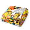 The Simpsons Cartoon  Blanket  Warm Novelty Plush Throw Blanket For Outdoor Decorative Flannel Bedspread Bed Cover