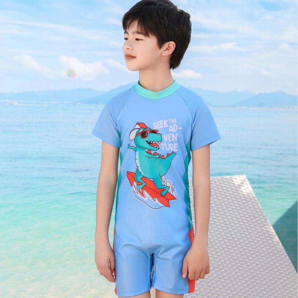 New Boys' Quick-Dry One-Piece Swimsuit for Toddlers and Kids