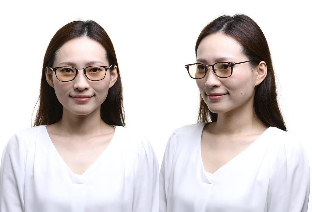 Az Stilvolle Lesebrille Lichtfilter Sabae Hersteller Hochleistungs-Linse Lesebrille Braun Demi Gold Braun Linse [FaceTrick Label] UV/Nah