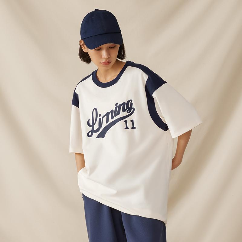 Li Ning Sports Fashion Collection T Shirt Unisex Ecru AHST855-2