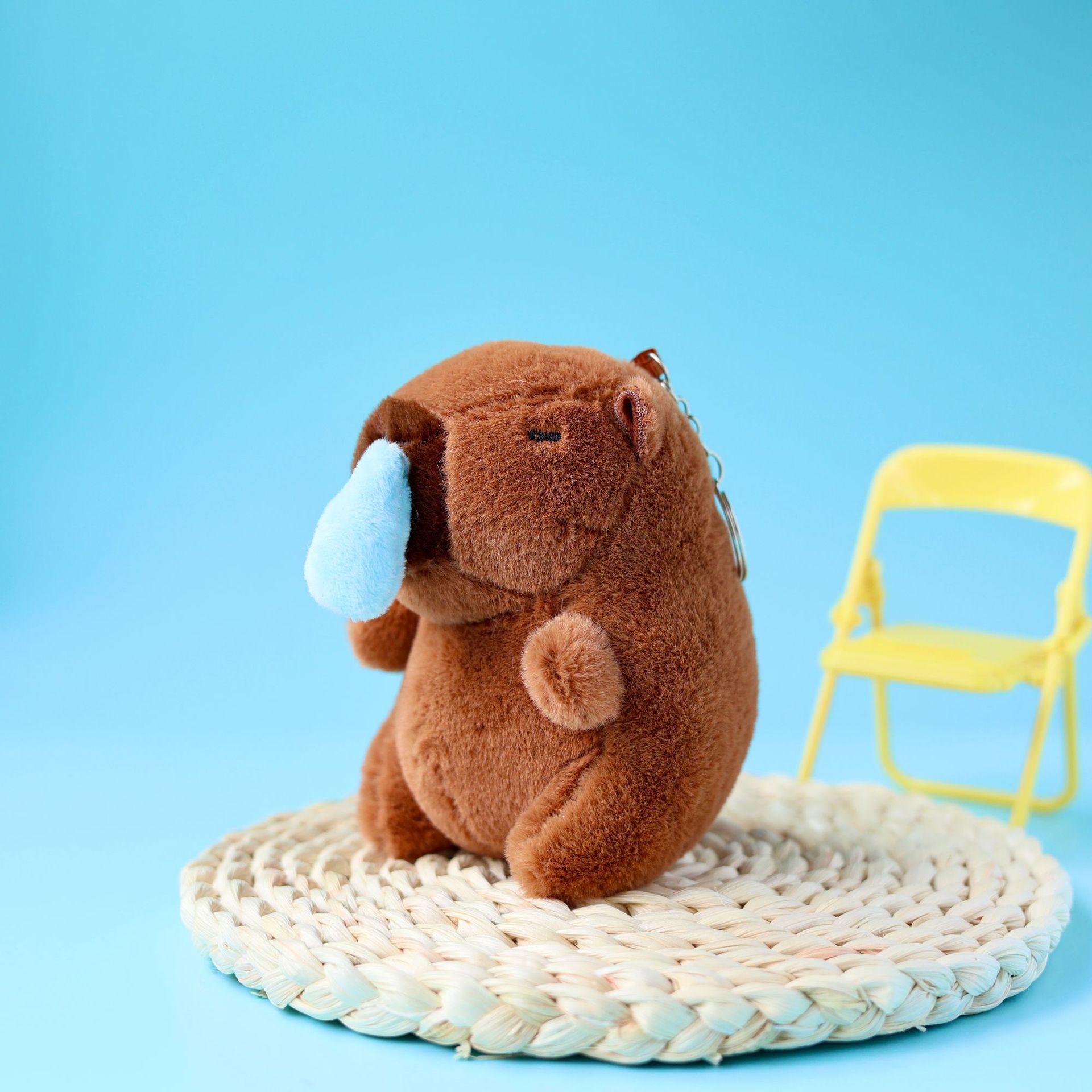 

Handmade Capybara Plush Keychain - Cute Bag Accessory