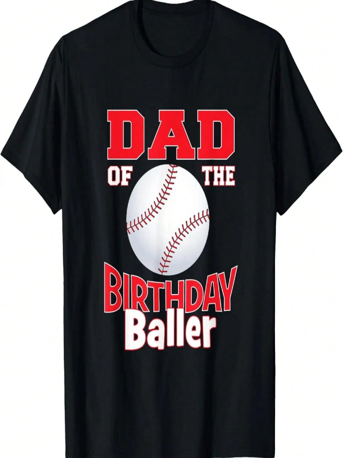 Dad Of The Birthday Baller Baseball Themed Party T-Shirt S разноцветный