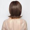 European and American Style Women’s Short Straight Wig Natural Look Side-Parted Fluffy Brown Wig with Bangs