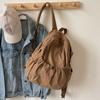 Casual Backpack Women Large Capaci Fashion Junior High School Student Pleat Schoolbag Cloth Bag Korean Travel Backpack
