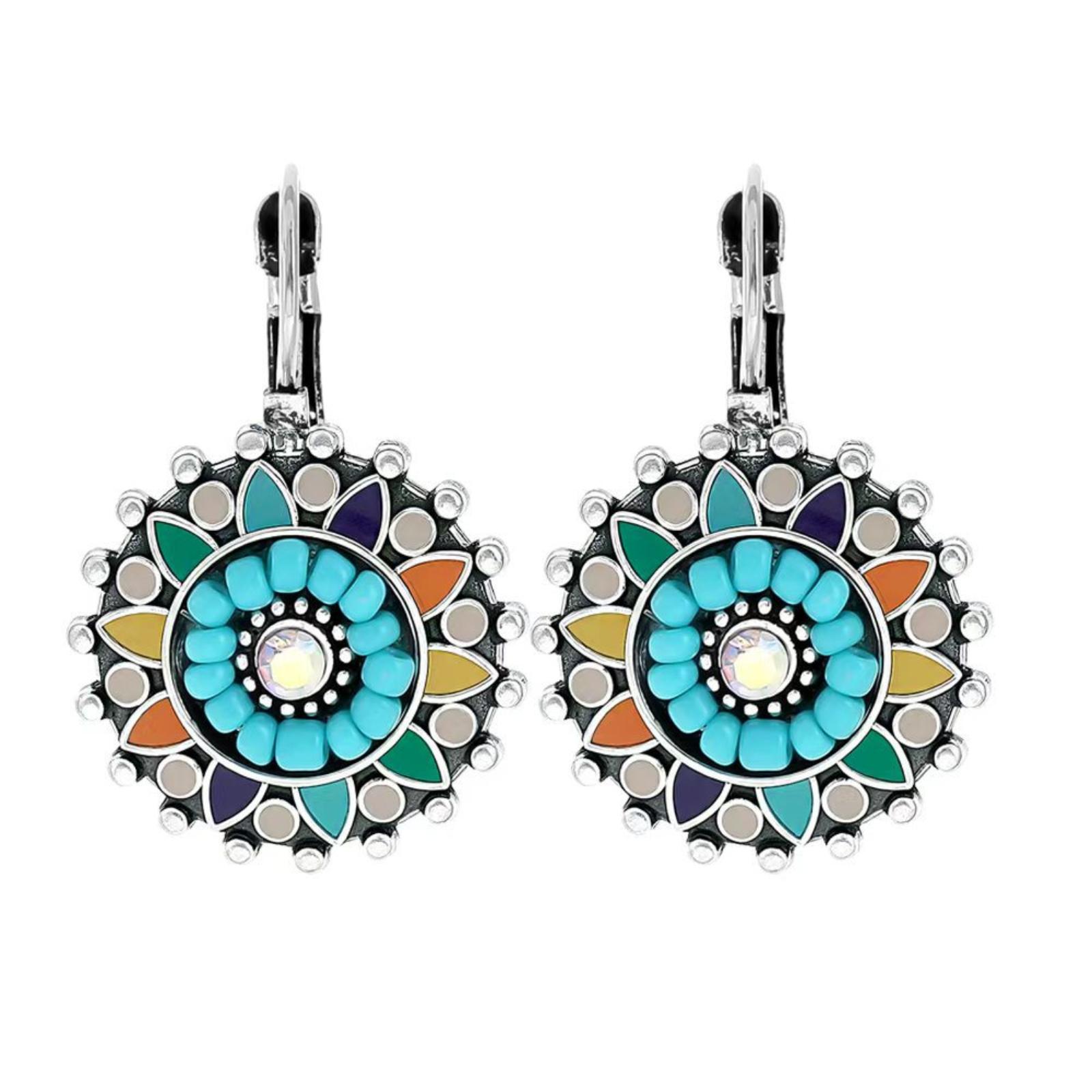 Персонализированные женские серьги из винтажного синего кристалла, щедрые серьги One Size