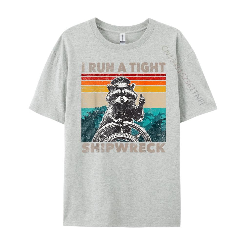 Gestisco un naufragio stretto Capitan Procione Divertente Vintage Carino T-shirt Oversize Regali da Uomo