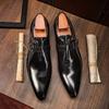 Munk Shoes Men's Cowhide Penny Shoes Business Casual Leather Shoes Men's Pointed Men's Shoes