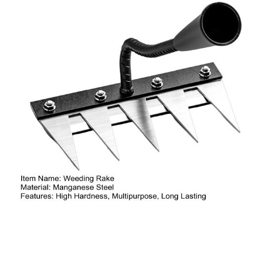 Garden Weeding Rake with Gloves High Hardness Ergonomic Handle Sharp Tip Design Multipurpose Hand Weeder Tool