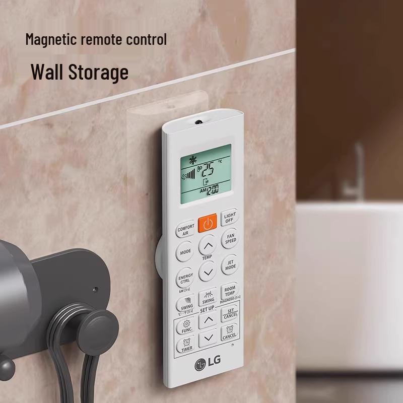 Wall-Mounted Magnetic Hook for Air Conditioner Remote Control
