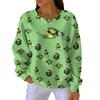Women's Fashion Casual Gradient Christmas Print Pullover Sports Long-Sleeve Top