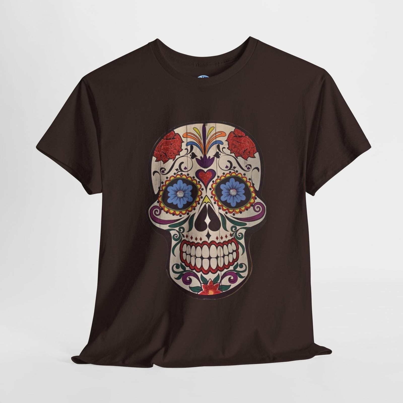 Day of the Dead ~ Día de los Muertos Unisex Heavy Cotton Tee S