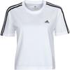 Adidas T Shirts Women's White Crew Neck Moderate Straight Fit GL0778