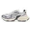 Li Ning Xingji Cushioning Abrasion Resistant Breathable Low Top Chunky Sneakers Women's Gray Silver AGCV354-1