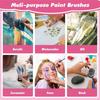 C-Convenient-50Pcs Paint Brushes Bulk Small,Paint Brushes For Kids Fine Paint Brushes Set Detail Paint Brushes For Model Canvas