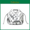 Fashionable Solid Color Women Casual Woven Handbag With Magnetic Buckle For Everyday Fashion
