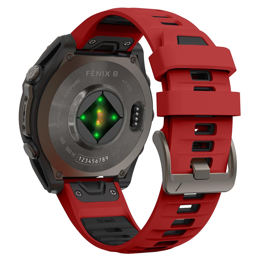 KALEBOL QuickFit 22mm Watch Strap for Garmin Fenix 7 Pro/7/6 Pro Dual Color Silicone Wrist Band