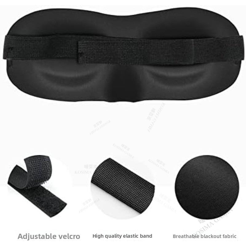 Comfortable 3D Design Sleep Mask 100 Percent Light Blocking Soft Thickened Eye Cover for Sleeping Travel Relaxation Eye Mask