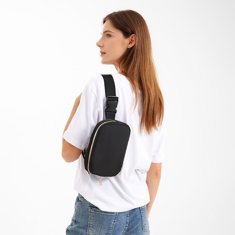 New Solid Color Fanny Pack Women's Sports Running Mobile Phone Breast Bag Fashionable Outdoor New Wallet