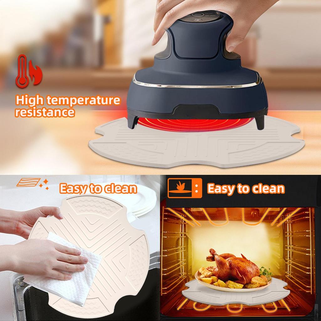 Silicone Heat Resistant Mat Air Fryer Silicone Countertop Protector Non-Slip Kitchen Accessories for Desktop Home Oven Baking
