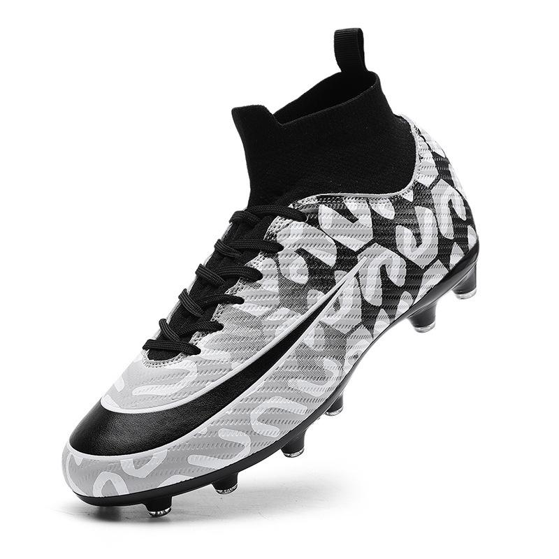 Large Size Football Shoes Men's High-top Teenage Students TF Broken Nails AG Long Nails Competition Training Sports Shoes