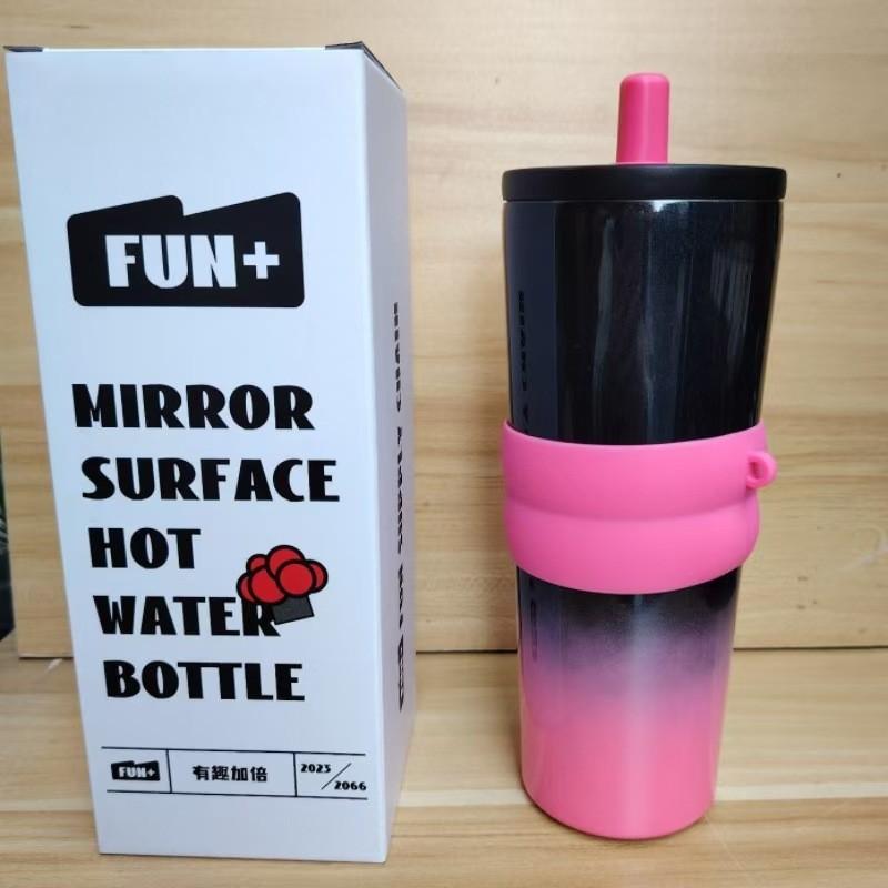 

Outdoor Insulated Travel Mug With 316 Stainless Steel Vacuum Bottle For Camping And Commuting Pink Gradient
