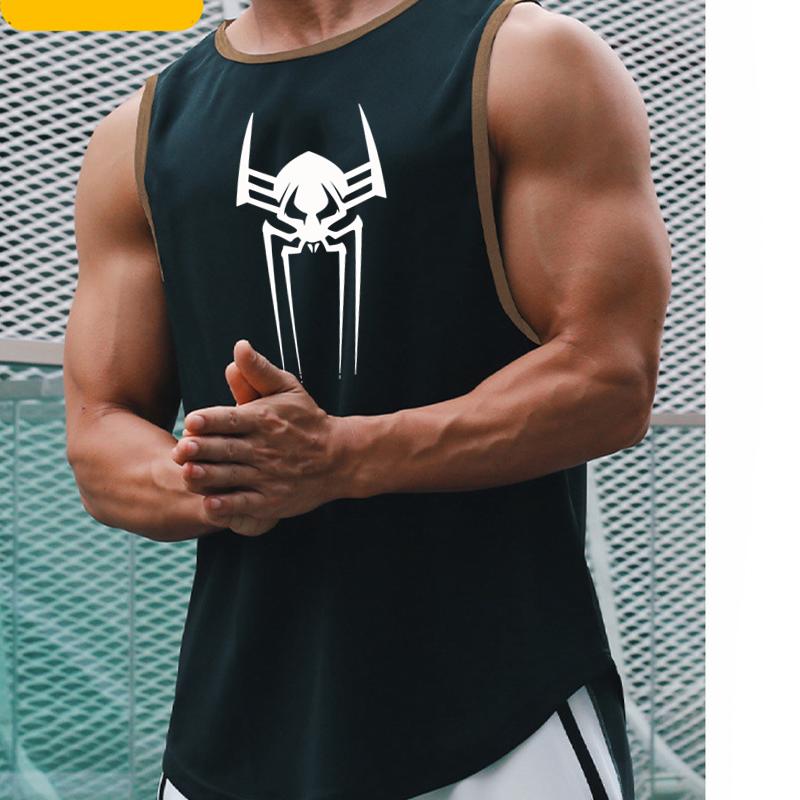 Sommer Herreklær Gym Tank Topper Basketball Sportsklær Hurtigtørkende T-skjorte uten erme Trening Fitness Vest Pustende Singlets