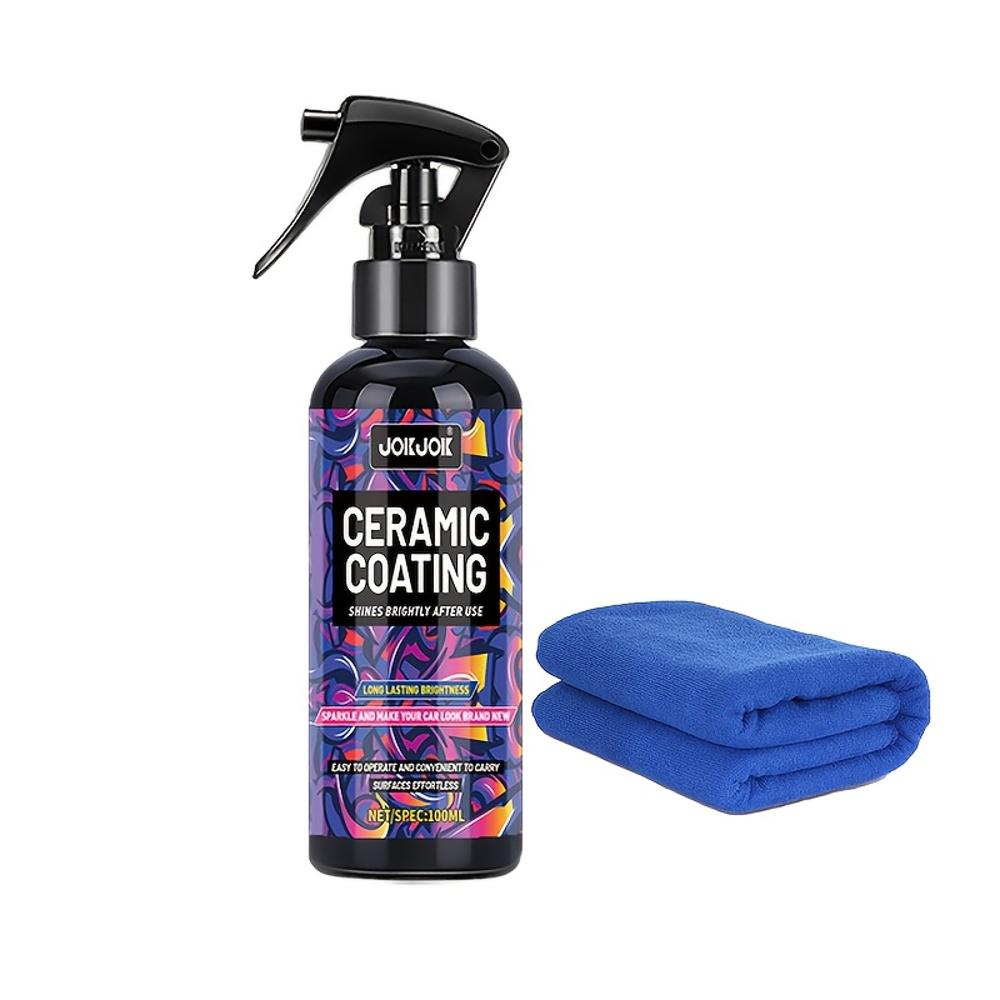 Car Ceramic Coating Spray: Lifetime Protection Solution for Smooth Surface Recovery, with Towel, Universal for Cars, Easy To Sol