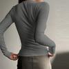 Women's Fashionable Long Sleeve Shirts, Casual Solid Henleys, Button-Down Shirts, V-Neck Shirts, Basic Shirts