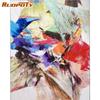 RUOPOTY Frameless Abstract Painting Colorful Oil Painting DIY Painting By Numbers Modern Wall Art Picture Hand Painted For Wall Decoration 40x50cm