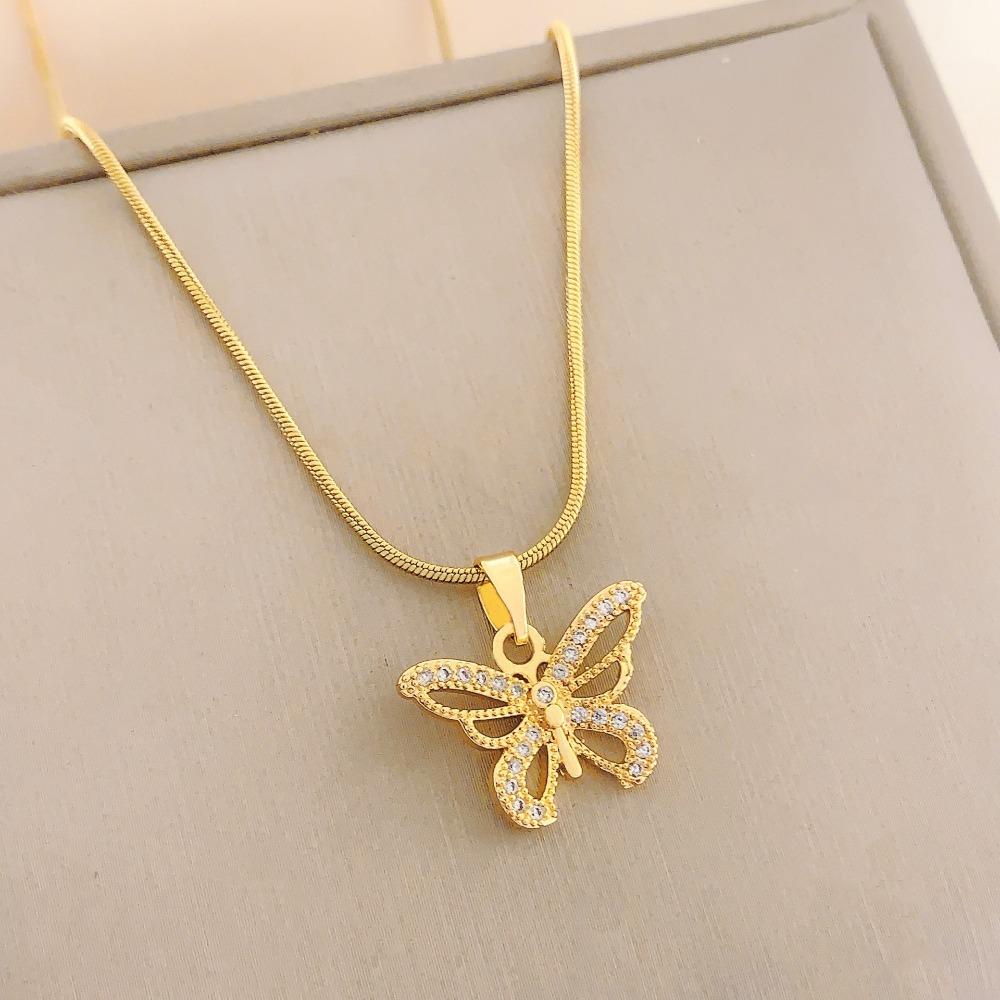 Necklace Women Do Not Fade Summer Small Cute Temperament Titanium Steel Necklace Versatile High-end Jewelry Simple Collarbone Chain