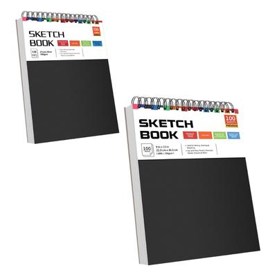 Tragbares Hardcover-Skizzenbuch Spiralbindung Zeichenblock Reißbare Seiten Für Künstler Anfänger Outdoor-Skizzieren Kritzeln