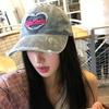 Korean Style Letter Visors Love Denim Snapback Cap Retro Vintage Baseball Cap  Men