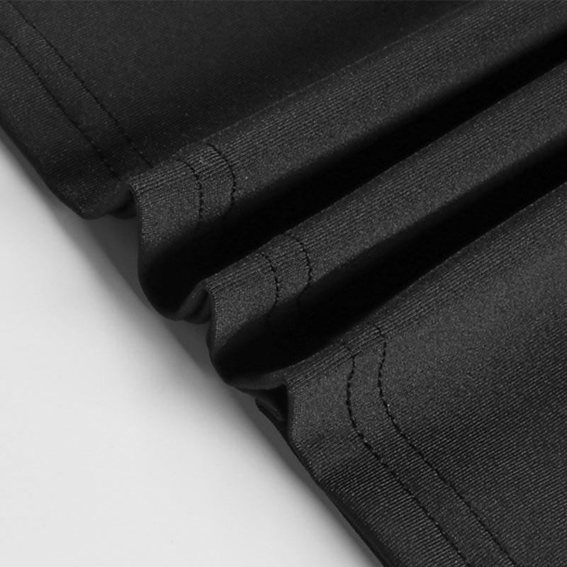 Sexy Mock Neck Side Split Long Dresses Women Slim Elegant Long Sleeved Package Hip Dress Spring Solid Evening Party Robes