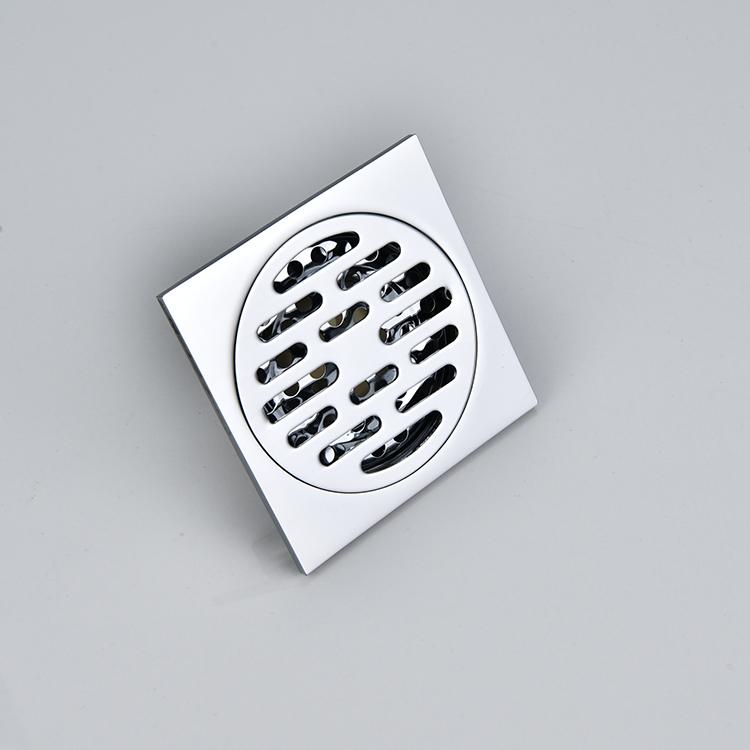 Modern Stainless Steel Chrome Plated Square Anti-Odor Bathroom Shower Floor Drain