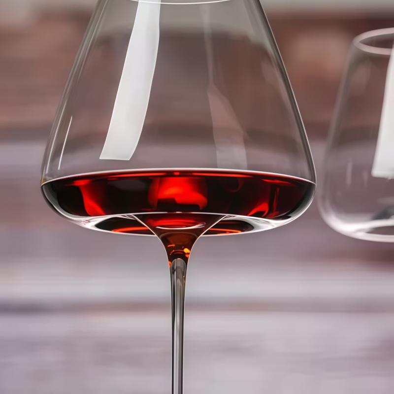 Elegant Crystal Glass Wine Glasses Concave Bottom Large Size Luxury Home Use European Style High Footed Red Wine Glasses