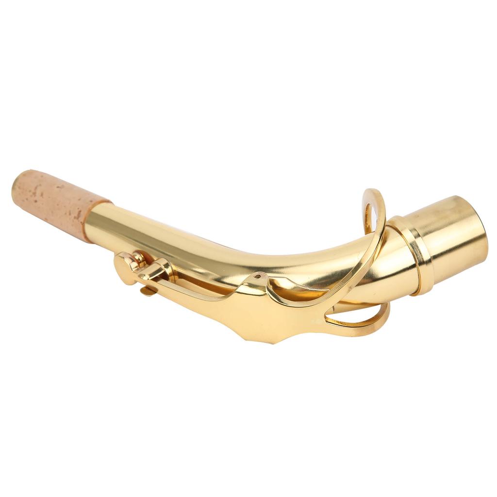 Saxofonhals Mässing för Altsaxofon Böjt Rör Musikinstrumenttillbehör 2,45cm Guld