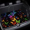 1pc Dreamy Butterfly Print Personalized Car Trunk Mat Interior Protection Cargo Liner Durable Polyester Floor Mat Safe