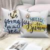 Home Sofa Office Cushion Pillowcase  Summer Vacation Alphabet Printed