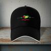 Guyana Flag Heartbeat Baseball Cap Unisex Polyester Patriotic Casual Sports Adjustable Headwear
