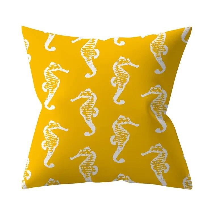 Home Decor Vibrant Yellow Patterns Pillow Covers Set Pattern Cushion Cover Suitable for Sofa Bedroom Car Pillow Cover
