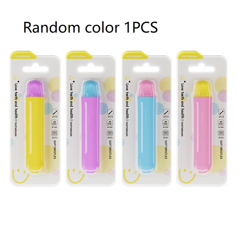 

1/2 шт. Зубная щетка с мягкой щетиной, Зубная щетка, Съемная ручка для губной помады, Для мужчин и женщин, Дорожный размер, Инструмент для ухода за зубами