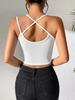 Casual Tank Top Irregular Collar Crop Tops Women Summer Camis Solid Color Camisole Fashion Tube Female Sleeveless Cropped Vest Y2K Clothes