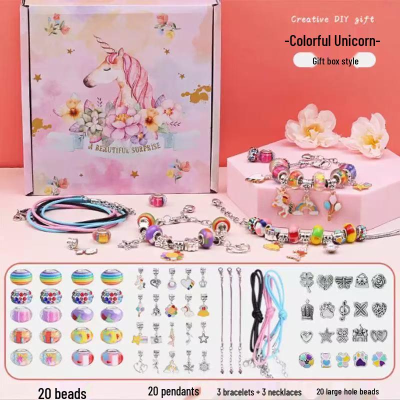 DIY Handmade Crystal Bead Bracelet Set for Kids - Jewelry Craft Kit & Festival Gift